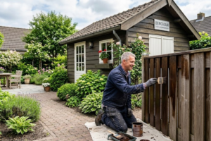 Zo bescherm je jouw schutting en tuinhuis tegen weer en wind
