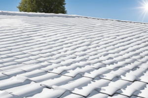 Hittereflecterende dakcoating voor een koeler huis